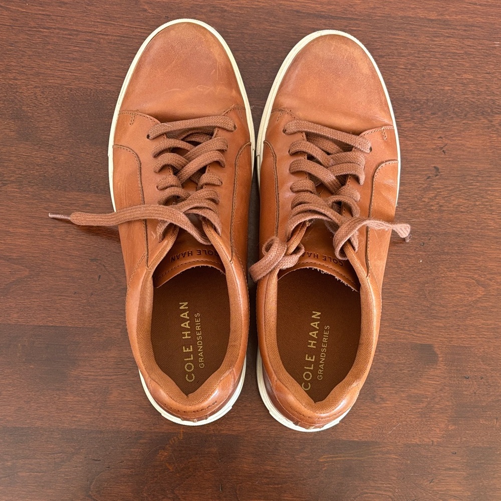 Cole Haan Grand Series Men's Tan Leather Sneakers